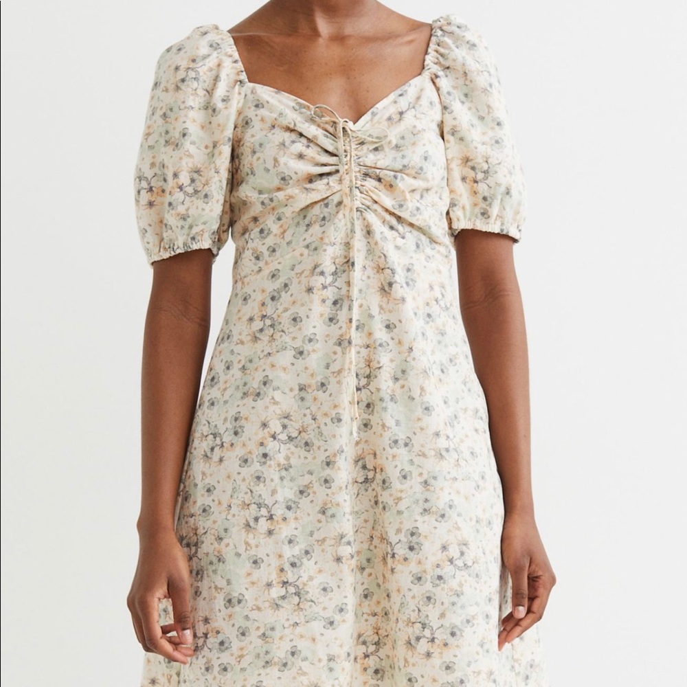 Puff sleeve mini dress
